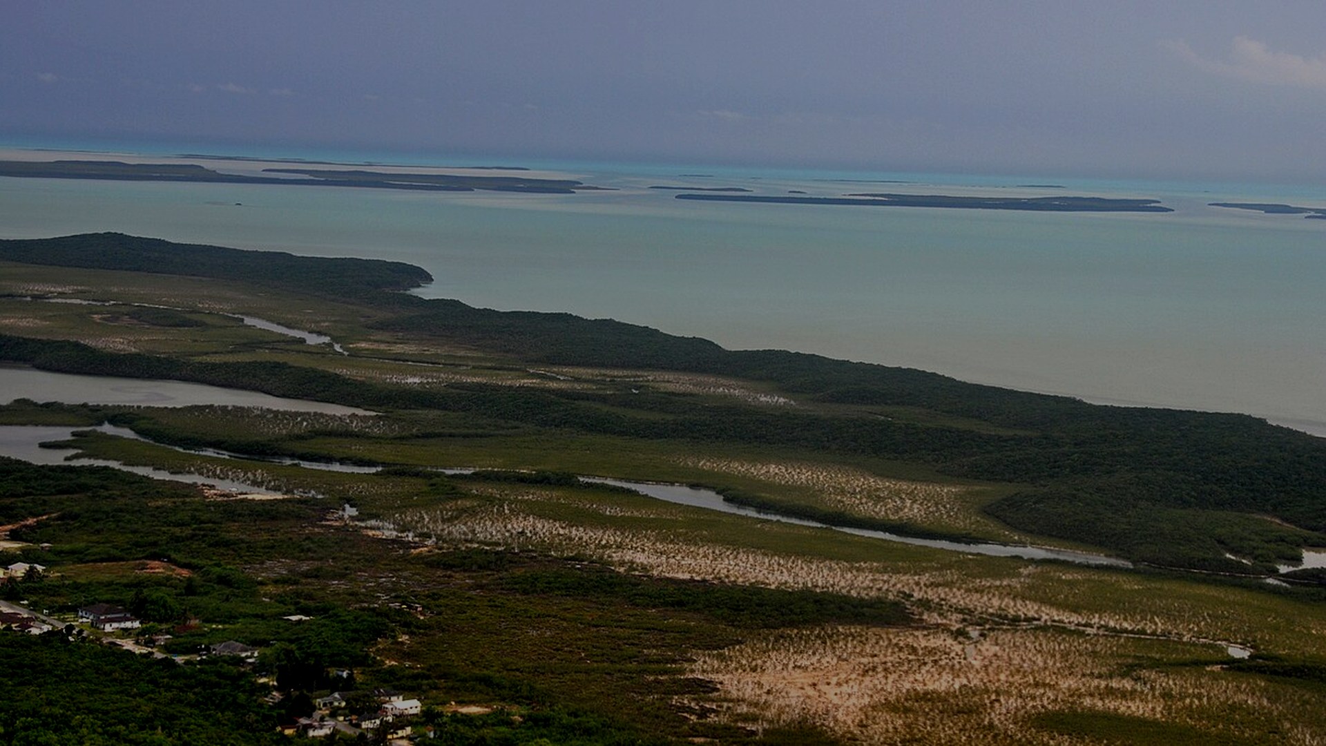 Exuma coastline at dusk